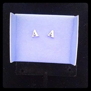 Avon Pave Initial Earrings